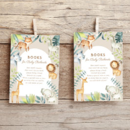 Könsneutral boho safari djur böcker för bebis tilläggskort