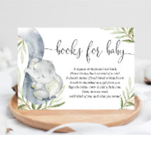 Könsneutral elefant-babyshower med böcker