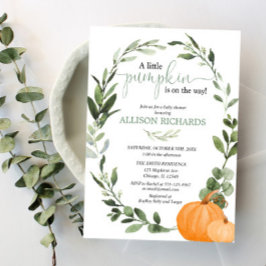 Könsneutral fallpumpa Eucalyptus babydusch Inbjudningar