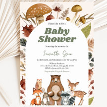 Könsneutral höstskogs-baby shower