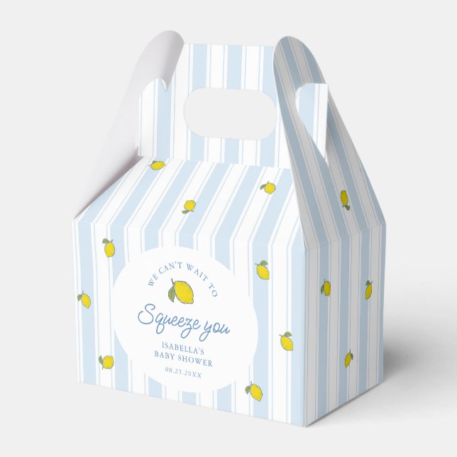 Könsneutral Lemon Baby Shower Presentaskar (Framsidan Sidan)