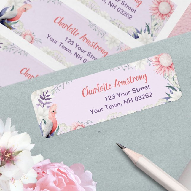 Könsneutral lila baby shower returadress etikett (Enchanted Lavender Baby Shower Return Address Label ©Susanne Sachers - Sunny Mind 🌞)