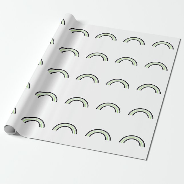 Könsneutral regnbåge presentpapper (Utrullad)