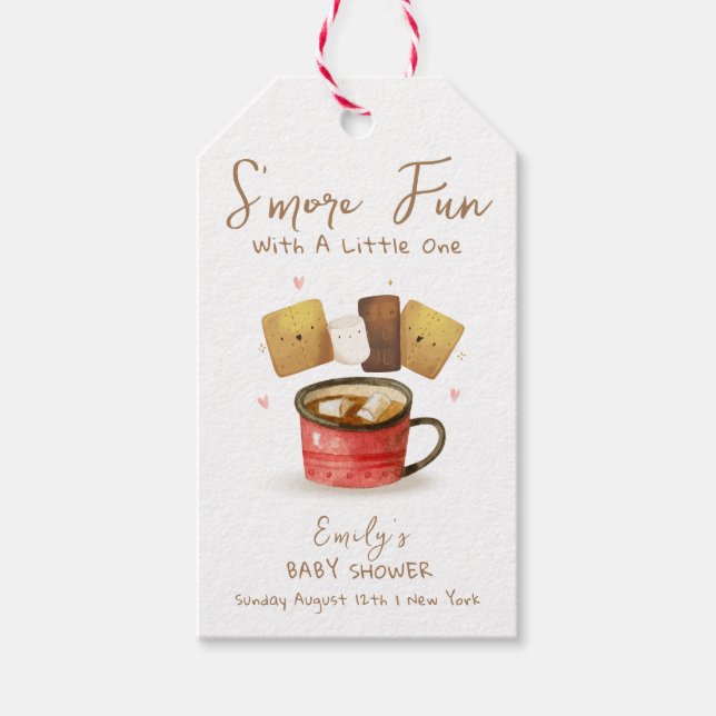 Könsneutral S mer Roligt Fall Baby Shower Presentetikett (Framsidan)