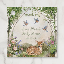 Könsneutral Skogsvalv och Kronhjort Baby Shower Gåvor Etiketter