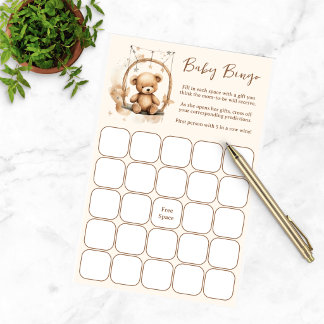 Könsneutral, Teddybjörn Babyshower Bingo