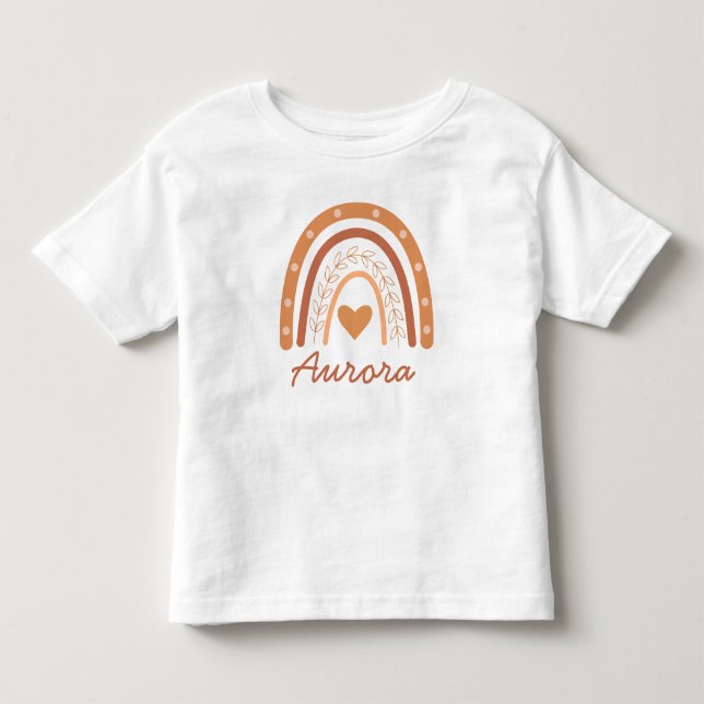 Könsneutral Terracotta boho regnbåge anpassad   T Shirt (Framsida)