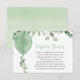 Könsneutral Visning Blåballong eucalyptus Tilläggskort