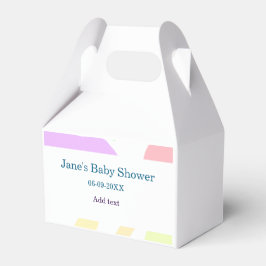 Könsneutrala abstrakter former för babydusch namn presentaskar