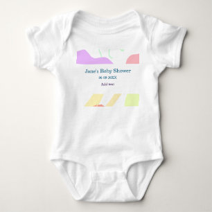 Könsneutrala abstrakter former för babydusch namn t shirt