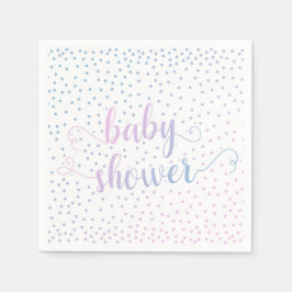 Könsneutrala Baby Shower Rosa Blå Konfetti Pappersservett