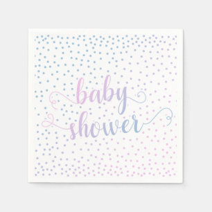 Könsneutrala Baby Shower Rosa Blå Konfetti Pappersservett