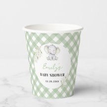 Könsneutrala babyshower Elefant Eukalyptus