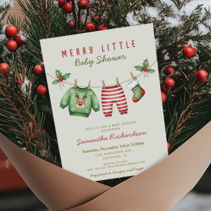 Könsneutrala barnkläder Glad lilla jul Inbjudningar