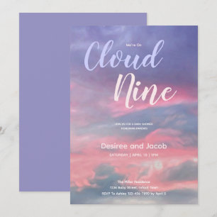 Könsneutrala bebisfest-inbjudningar för Cloud Nine Inbjudningar