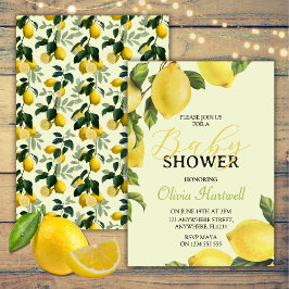 Könsneutrala citroner baby shower-inbjudan inbjudningar