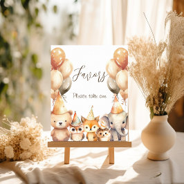 Könsneutrala djurbabyduschfavörer poster