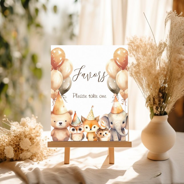 Könsneutrala djurbabyduschfavörer poster (Skapare uppladdad)