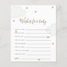 Könsneutrala moln och stjärnor Önskemål för Baby