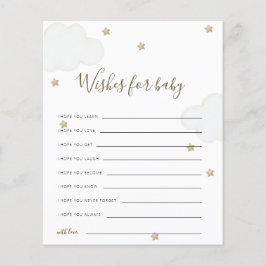 Könsneutrala moln och stjärnor Önskemål för Baby