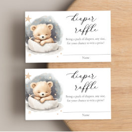 Könsneutrala teddybjörn blöja lotteri kort