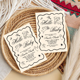 Könsneutrala valp cupid baby shower-inbjudan inbjudningar