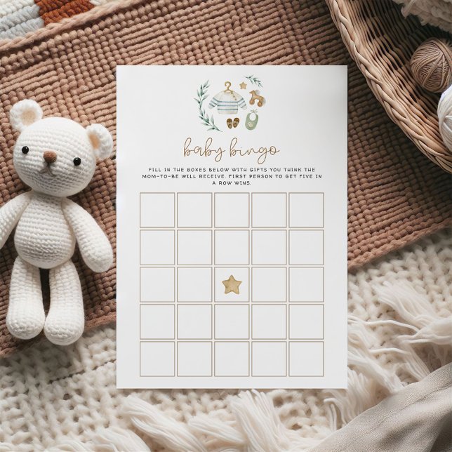 Könsneutrala Vintage Leksaker Baby Bingo Kort (Skapare uppladdad)