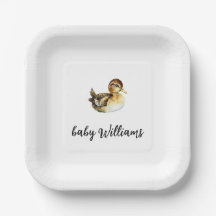Könsneutralt anka baby shower fatbord