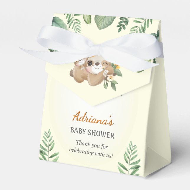 Könsneutralt baby shower-present med godis för dov presentaskar (Framsidan Sidan)