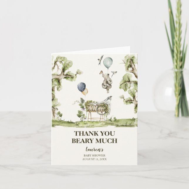 Könsneutralt babyskor Tack för ditt kort (Framsida)