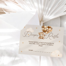 Könsneutralt blöjlotteri för baby shower tilläggskort