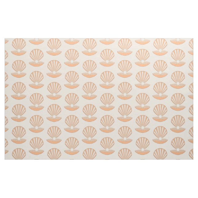 Könsneutralt mönster med ostronskal och pärlor tyg (Fat Quarter)