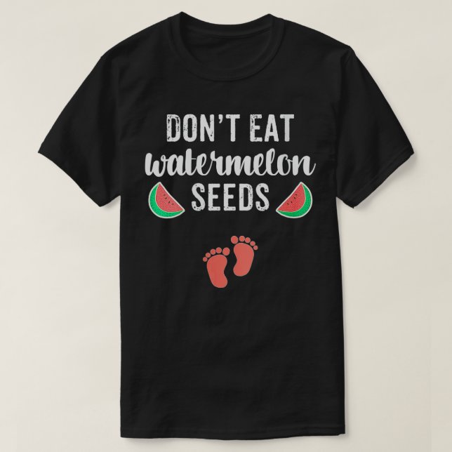 Könsnuny Gravid Shirts Eat Watermelon T Shirt (Design framsida)