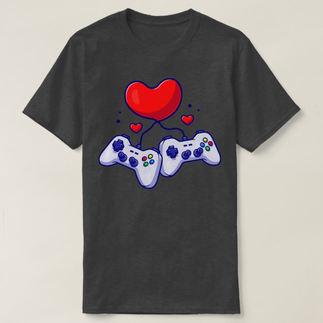 Konsol med hjärtats Tecknad T Shirt (Design framsida)