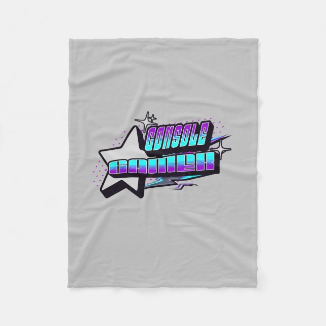 KONSOLE GAMER Y2K STIL FLEECEFILT (Framsidan)