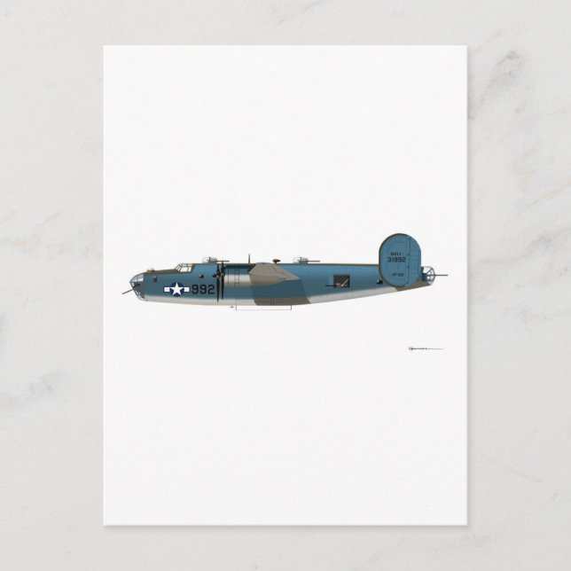 Konsoliderad PB4Y-1-liberator Vykort (Framsida)