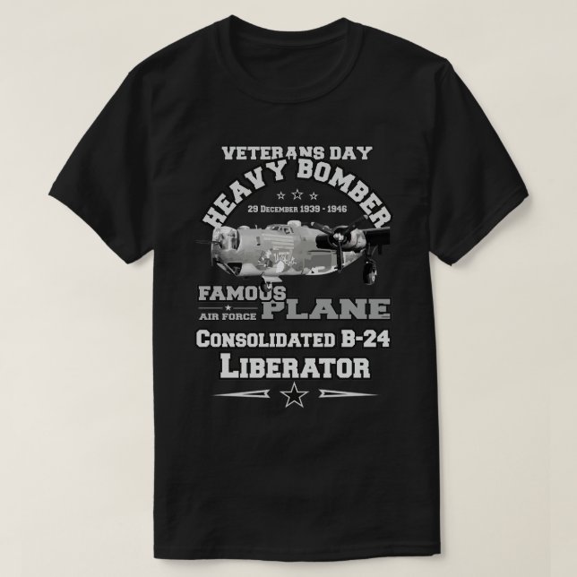 Konsoliderade B24 Liberator Day Veterans T Shirt (Design framsida)