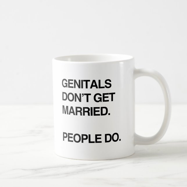 KÖNSORGAN GIFTAR SIG INTE. MÄNNISKOR GÖR.png Kaffemugg (Höger)