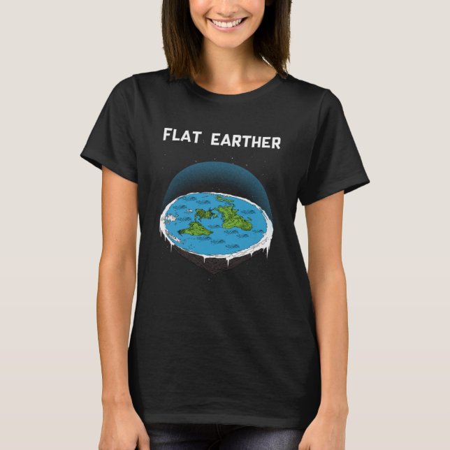 Konspiration 3 för platt jord-Karta T Shirt (Framsida)