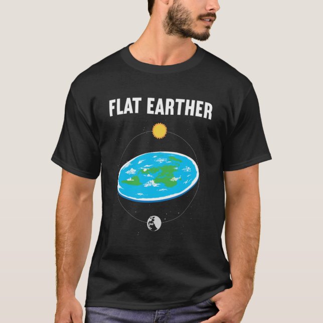 Konspiration av plattjord Karta T Shirt (Framsida)