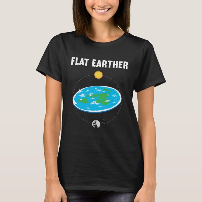 Konspiration av plattjord Karta T Shirt (Framsida)