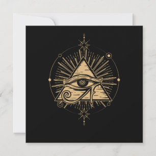 Konspirationsplan för Illuminati Symbol Masonic Tr Inbjudningar
