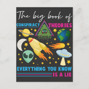 Konspirationsteorie platt UFO Alien Astronomy Vykort