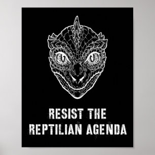 Konspirationsteoriet motstår Reptilian-agendan Poster