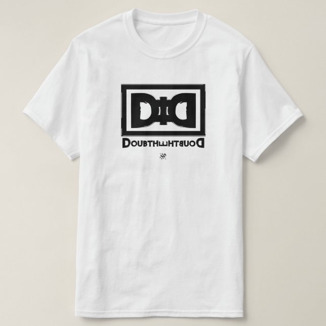 Konspirationsteorin - motto till mockeriet: tvivel t shirt (Design framsida)