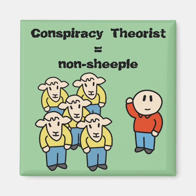 Konspirationsturism = icke-fårskalle magnet (Framsidan)