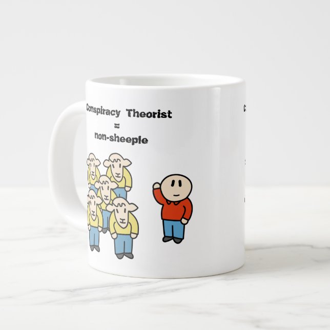 Konspirationsturism = icke-shelikopter jumbo mugg (Framsida vänster)