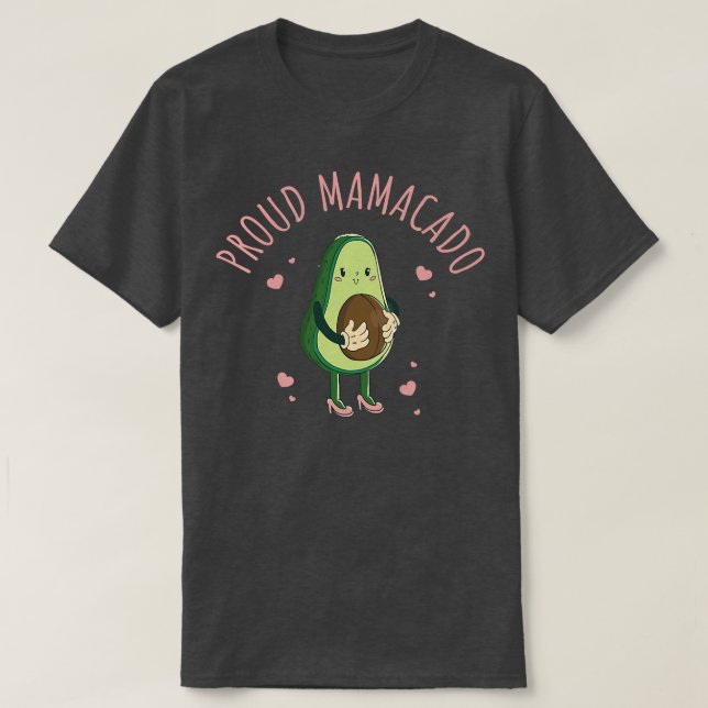 Könsproud Mamacado Baby Shower Gravid Morsa Avo T Shirt (Design framsida)