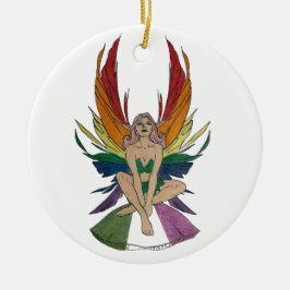 Könsqueer Faerie Julgransprydnad Keramik