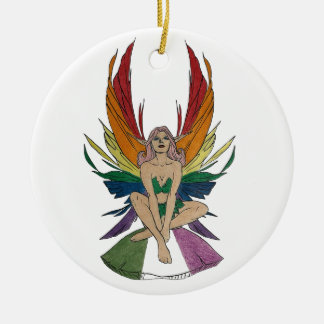 Könsqueer Faerie Julgransprydnad Keramik